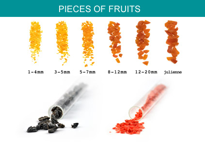 Pieces of fruits